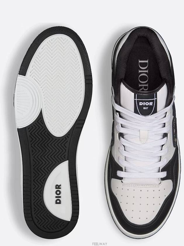 B57 High Top Sneakers Black White - DIOR - BALAAN 5