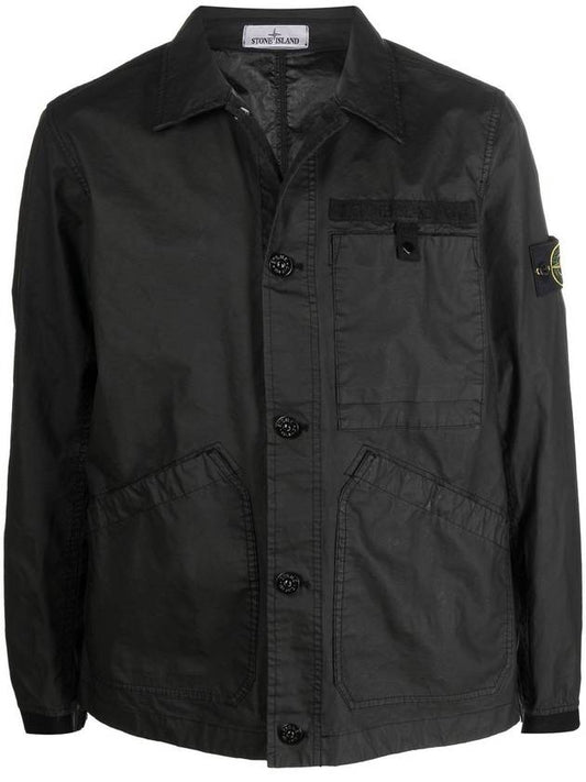 Waffen Patch Aggressive Gomato Garment Dight Jacket Black - STONE ISLAND - BALAAN.