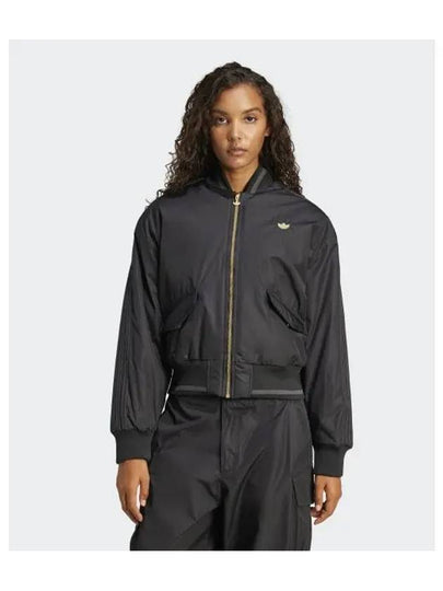 Oversized Bomber Jacket Black - ADIDAS - BALAAN 2