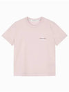 JEANS Women s Pink Small Monogram Logo Short Sleeve T Shirt J218883 TF6 - CALVIN KLEIN - BALAAN 2