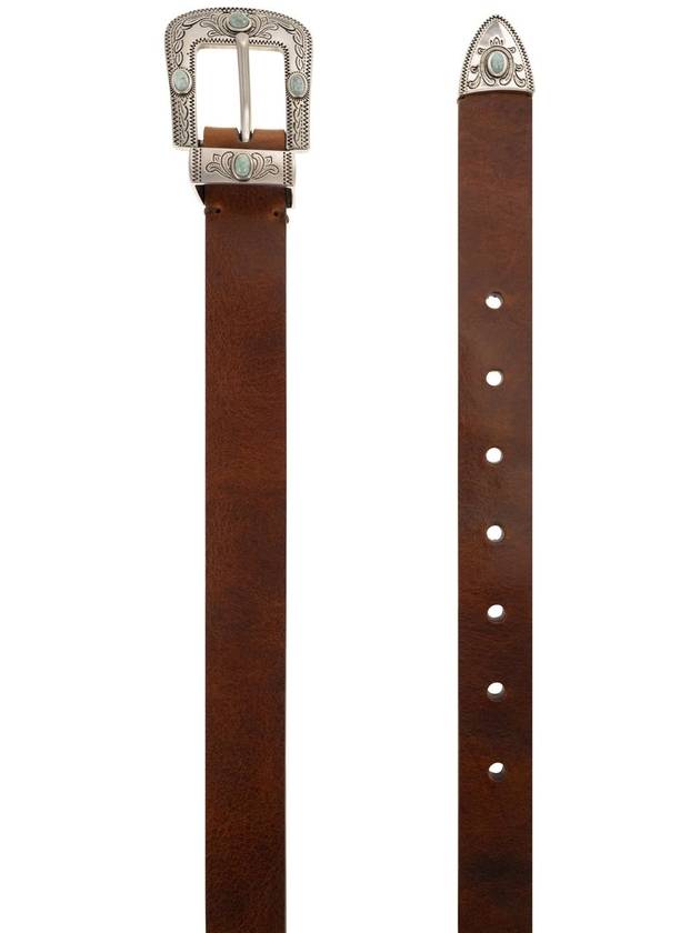 leather belt MAUDU264 C8028 BROWN - BRUNELLO CUCINELLI - BALAAN 3