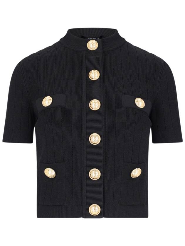 4 pocket knitted cardigan black - BALMAIN - BALAAN 2