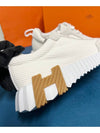 Bouncing Mesh Suede Goatskin Low Top Sneakers Blanc - HERMES - BALAAN 8