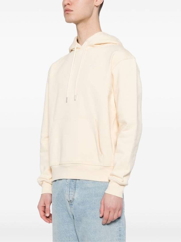 Le Brode Embroidered Logo Cotton Hoodie Ivory - JACQUEMUS - BALAAN 4