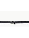 Men's Monogram Grain Belt Black - SAINT LAURENT - BALAAN 4