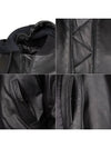 back logo leather hooded bomber jacket - OFF WHITE - BALAAN.