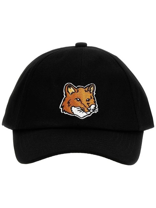 Large Fox Head 6P Ball Cap Black - MAISON KITSUNE - BALAAN 3