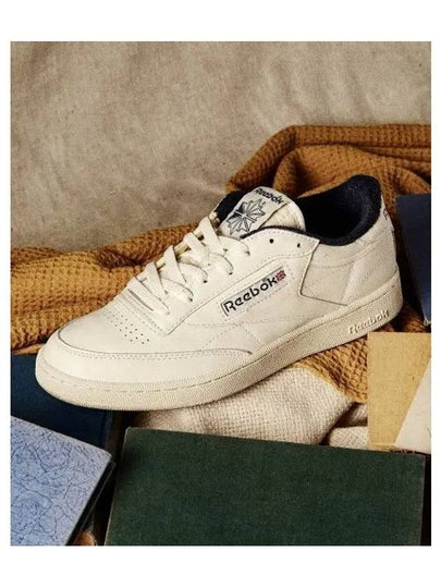 Club C85 Vintage Low Top Sneakers Navy Chalk - REEBOK - BALAAN 2