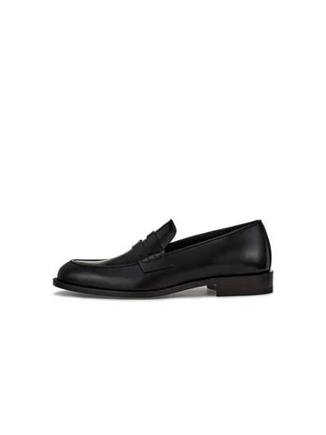 Men s Round Toe Leather Penny Loafer Choco - GIORGIO ARMANI - BALAAN 1