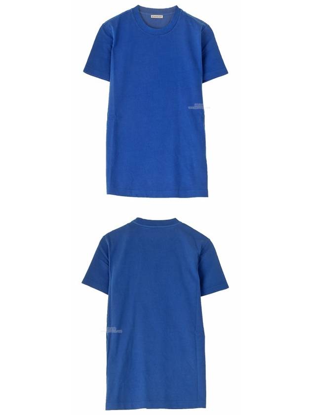 side logo short sleeve t-shirt blue - MONCLER - BALAAN 5