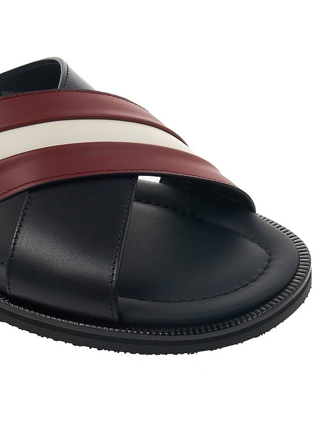 Jaabir Striped Slippers 602667 24044 F008 Black - BALLY - BALAAN 10