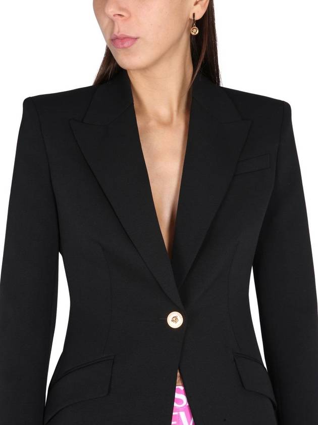 Women's Medusa Single-breasted Blazer Jacket Black - VERSACE - BALAAN 5