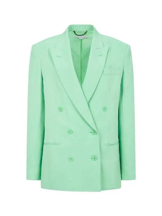 STELLA McCARTNEY Oversized Double Jacket Light Green - STELLA MCCARTNEY - BALAAN 1