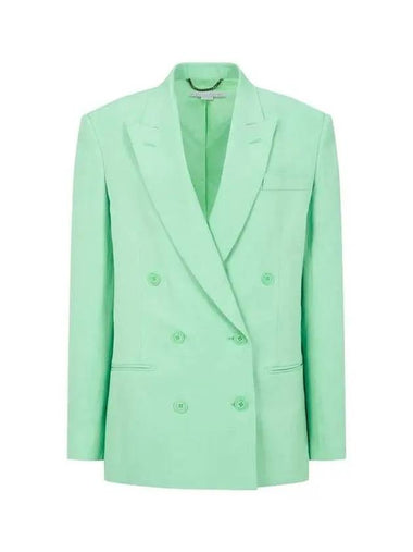 STELLA McCARTNEY Oversized Double Jacket Light Green - STELLA MCCARTNEY - BALAAN 1