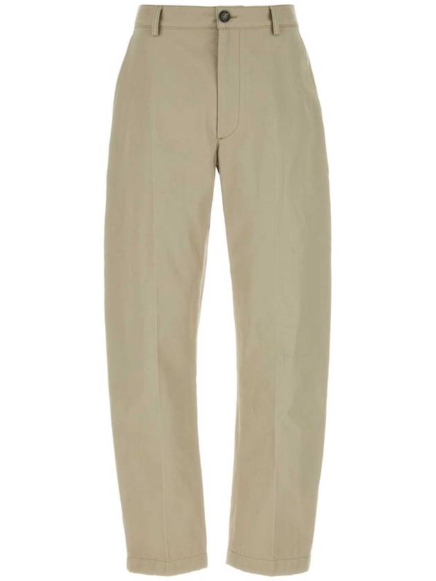 Cotton Twill Straight Pants Beige - BOTTEGA VENETA - BALAAN 1