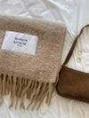 Baby Alpaca Plain Muffler Dark Beige - MAISON KITSUNE - BALAAN 5