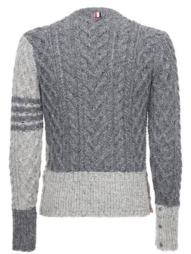 Wool Fun Mix Knit Top Grey - THOM BROWNE - BALAAN 5