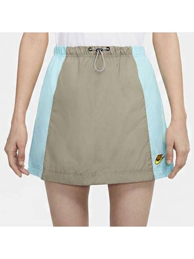 01DJ1079391Women’sIcon Crush SkirtMint Blue Olive - NIKE - BALAAN 1