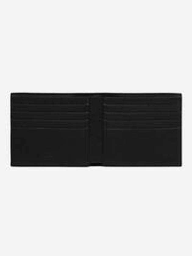 Saffiano Leather Half Wallet Black - PRADA - BALAAN 4