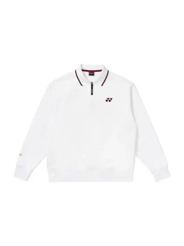 YONEX 235TL003U white line point half zip up collar sweatshirt - YOUNESS - BALAAN 1