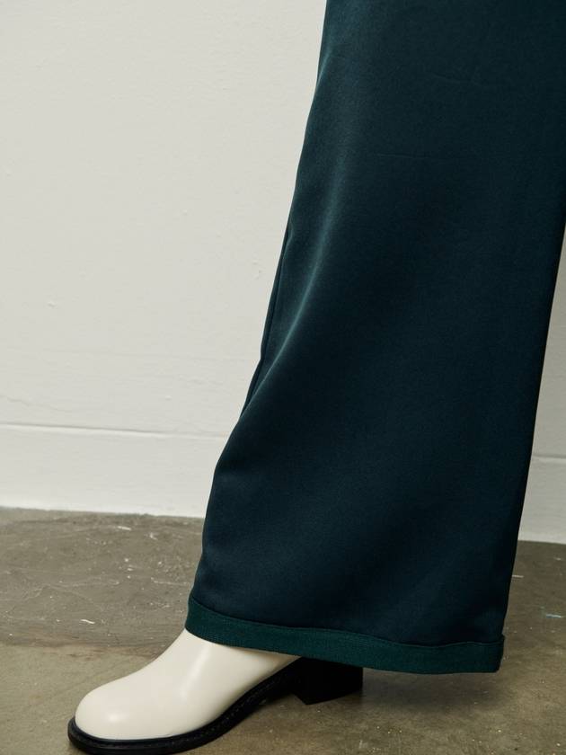 Women's Knit Wide Pants Green - PRETONE - BALAAN 4