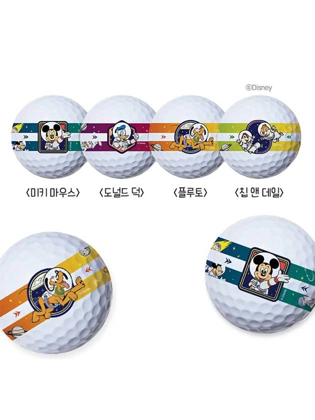 Golf Ball Disney Track Astronaut 360 3 Piece 1 Dozen 12 Balls - VOLVIK - BALAAN 3