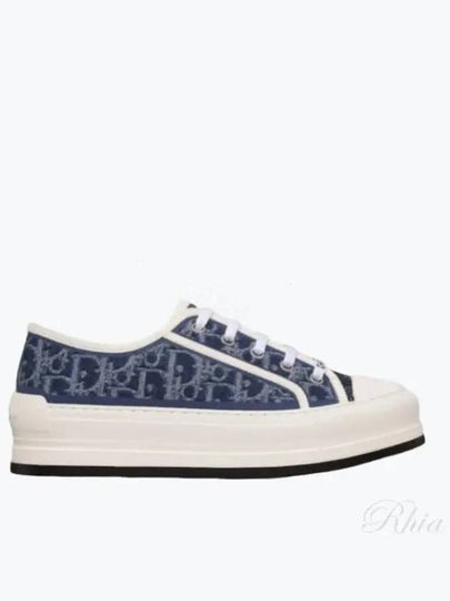 Walk'n'Dior Platform Cotton Low Top Sneaker Blue - DIOR - BALAAN 2