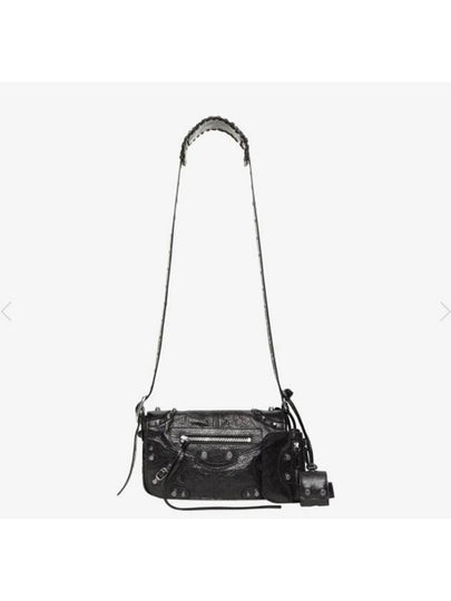 Zipper Stud Arena Lambskin Shoulder Bag Black - BALENCIAGA - BALAAN 2