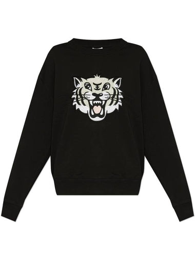 Kenzo Sweatshirt With Tiger Motif, Women's, Black - KENZO - BALAAN 1