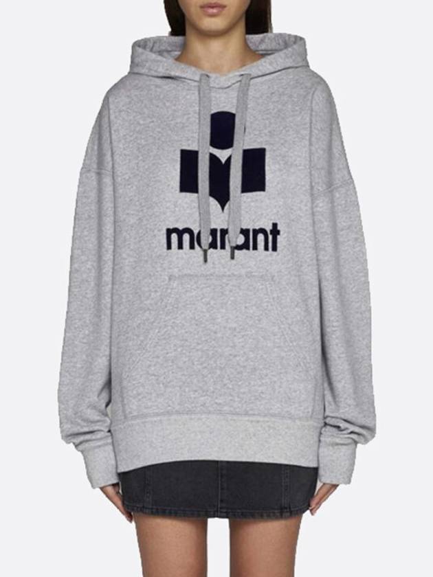 Isabel Marant Mansell Logo Hood Gray SW0001FA B1M12E GYMD - ISABEL MARANT - BALAAN 3