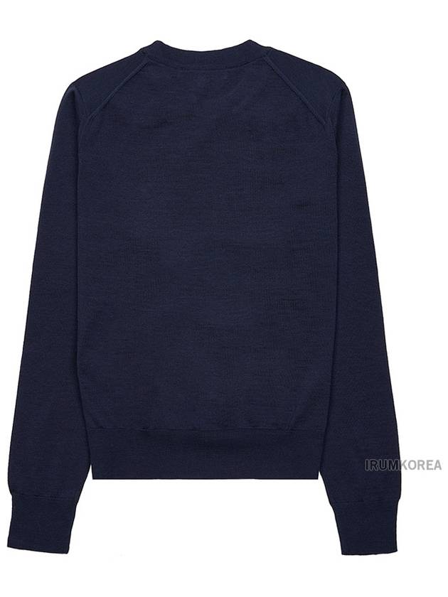 Women's Baby Fox Patch Regular Knit Top Deep Navy - MAISON KITSUNE - BALAAN 3