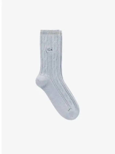 Women s Cashmere Blend Cable Medium Neck Socks RA287E 54N HBP Domestic Product GQ2N24100235806 - LACOSTE - BALAAN 1