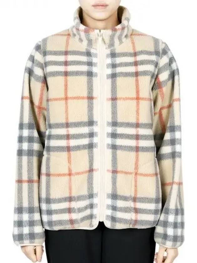 Kids Vintage Check Fleece Jacket Beige - BURBERRY - BALAAN 2