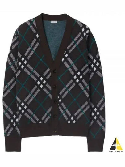 Checked wool mohair blend cardigan snug - BURBERRY - BALAAN 2