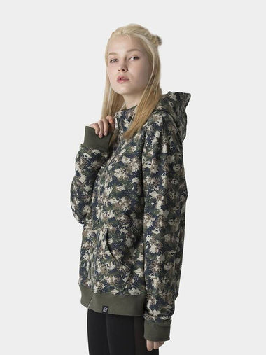 pixel camo Hoodie Zip up Khaki - AOX - BALAAN 1