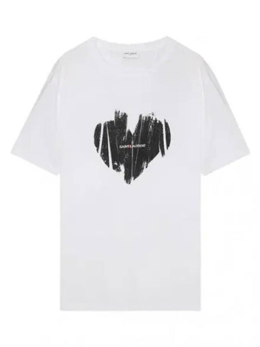 Heart t shirt short sleeve women s - SAINT LAURENT - BALAAN 1