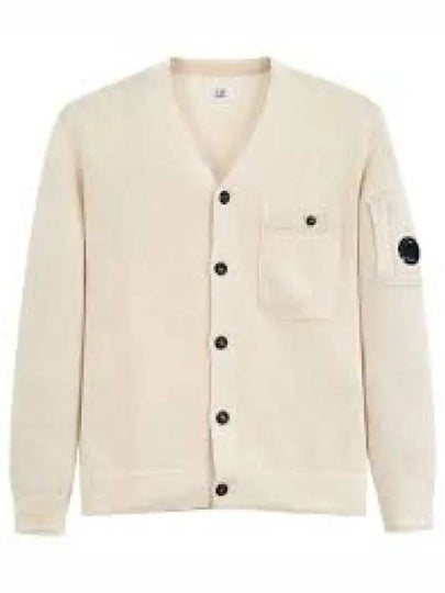 Lens Detail Cotton Cardigan Beige - CP COMPANY - BALAAN 2