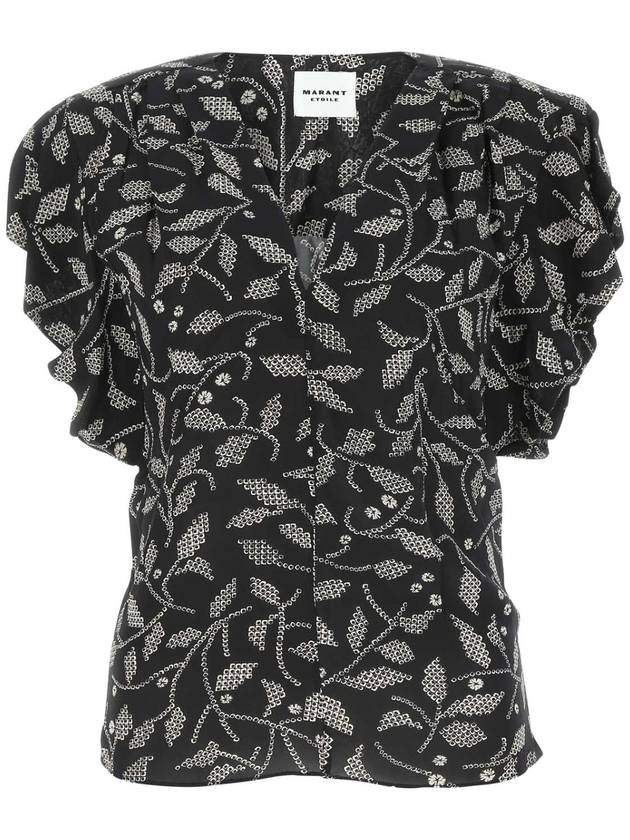 Printed crepe Delocia top - ISABEL MARANT ETOILE - BALAAN 1