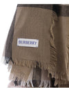 Raw Cut Checked Wool Scarf Brown - BURBERRY - BALAAN 7