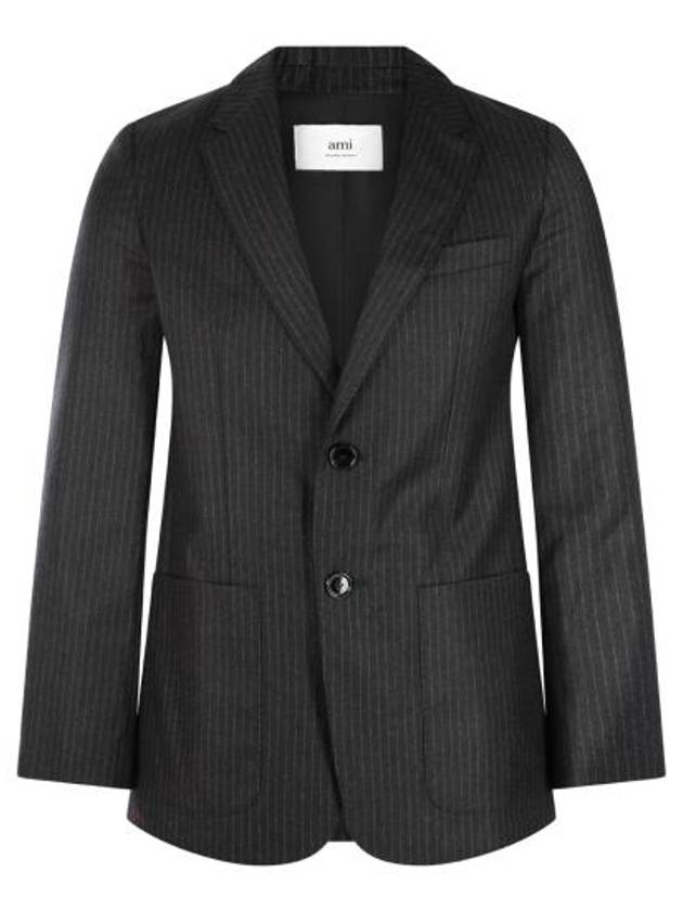 Striped Blazer Jacket Black - AMI - BALAAN 2