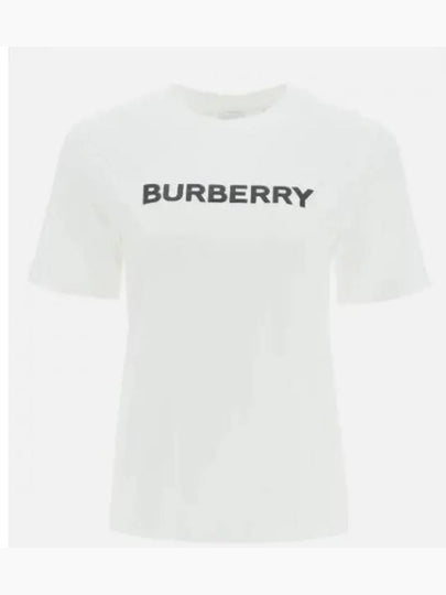 Logo Print Cotton Short Sleeve T-Shirt White - BURBERRY - BALAAN 2