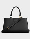 Appoline Medium Supple Calfskin Tote Bag Black - CELINE - BALAAN 4