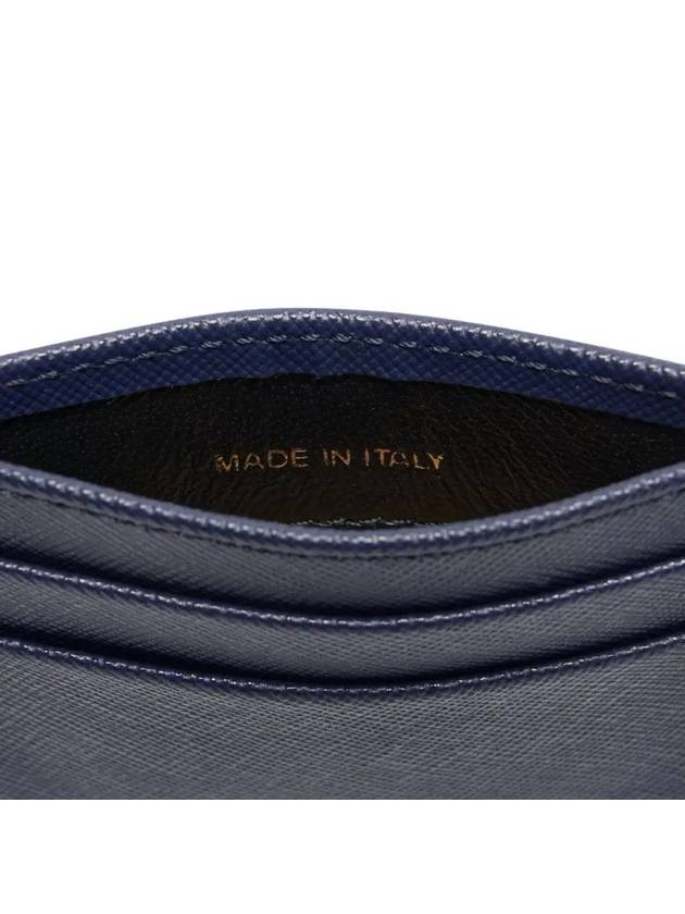 Logo Saffiano Card Wallet Navy - MARNI - BALAAN 4