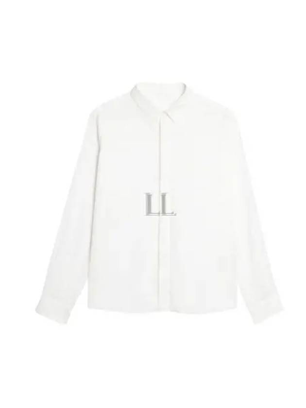 Hidden Button Long Sleeve Shirt White - AMI - BALAAN 2