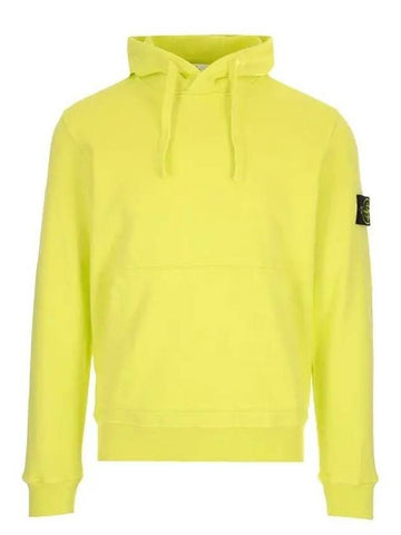 Wappen Patch Cotton Hoodie Yellow - STONE ISLAND - BALAAN 1