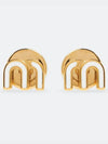 Enameled Metal Earrings White - MIU MIU - BALAAN 5