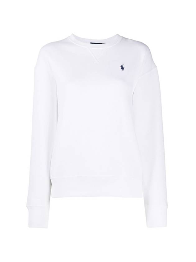 Pony Logo Embroidered Sweatshirt White - POLO RALPH LAUREN - BALAAN.