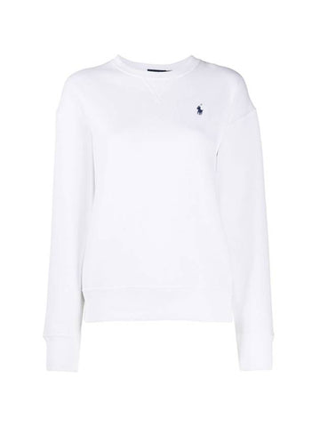 Pony Logo Embroidered Sweatshirt White - POLO RALPH LAUREN - BALAAN.