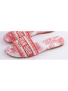 Dway Toile De Jouy Embroidered Cotton Slippers Pink - DIOR - BALAAN 3