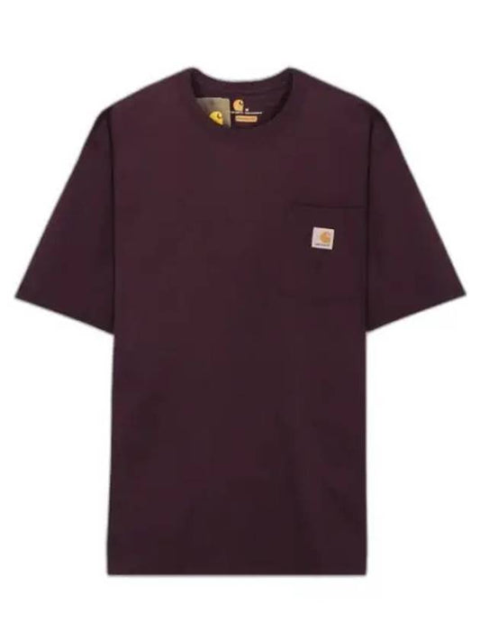 Workwear Pocket Short Sleeve T-Shirt Port - CARHARTT - BALAAN 1